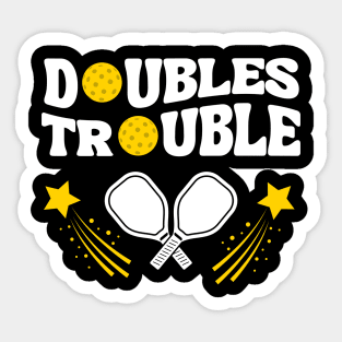 Doubles Trouble Pickleball Partner Tournament Sticker